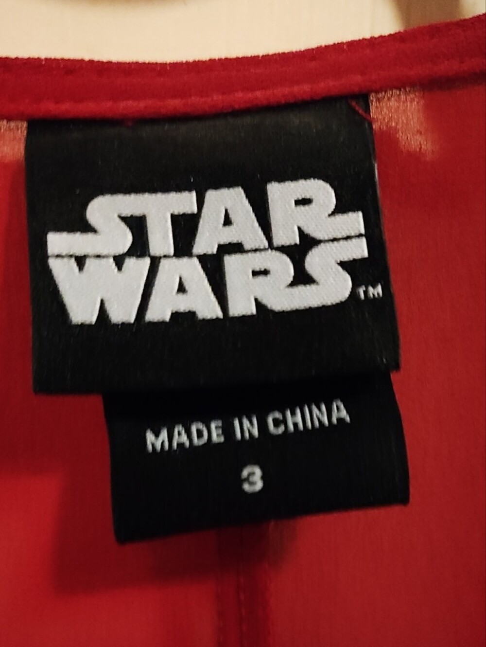 Torrid Star Wars Red Open-Front Women's Kimono/Cardigan with Gold Embroidery - Picture 3 of 5